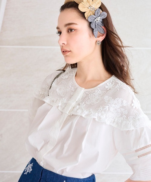 チェスティ♡タグ付き未使用♡レースフリルブラウス レースフリルブラウス（シャツ/ブラウス）｜Chesty（チェスティー）の