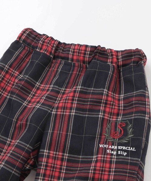 SLAP SLIP（スラップスリップ）の「【お揃い】ツイルチェックリバーシブルパンツ(80~130cm)（デニムパンツ・キッズ・ネイビー/ベージュ・100cm/110cm/90cm/80ｃｍ/120cm/130cm）」の18枚目の写真