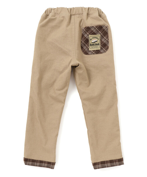 SLAP SLIP（スラップスリップ）の「【お揃い】ツイルチェックリバーシブルパンツ(80~130cm)（デニムパンツ・キッズ・ネイビー/ベージュ・100cm/110cm/90cm/80ｃｍ/120cm/130cm）」の3枚目の写真
