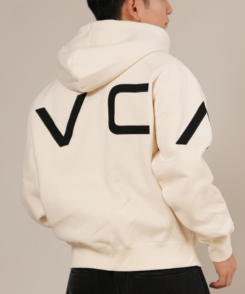 セール】RVCA/ルーカ フルジップパーカー ビッグロゴデザイン BF042