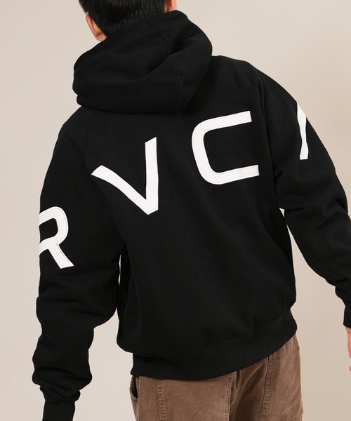 RVCA フルジップフード付きパーカー ブラック RVCA パーカー メンズ STICH ZIP HD 「2024年秋冬モデル