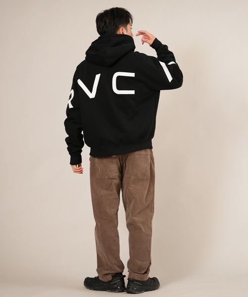 RVCA（ルーカ）の「RVCA/ルーカ フルジップパーカー ビッグロゴデザイン BF042-019（パーカー・メンズ・ホワイト×ブラック/ブラック×ホワイト/スミクロ・L/M/S）」の15枚目の写真