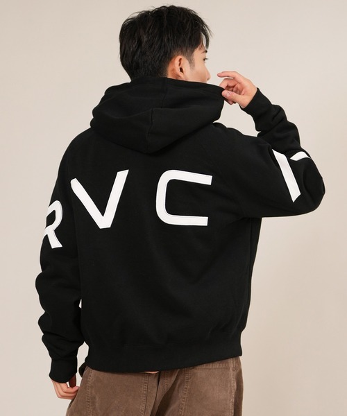 RVCA（ルーカ）の「RVCA/ルーカ フルジップパーカー ビッグロゴデザイン BF042-019（パーカー・メンズ・ホワイト×ブラック/ブラック×ホワイト/スミクロ・L/M/S）」の13枚目の写真