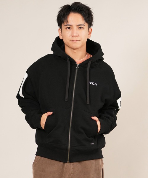 RVCA/ルーカ フルジップパーカー ビッグロゴデザイン BF042-019