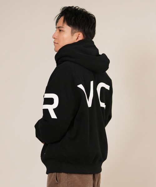 セール】RVCA/ルーカ フルジップパーカー ビッグロゴデザイン BF042