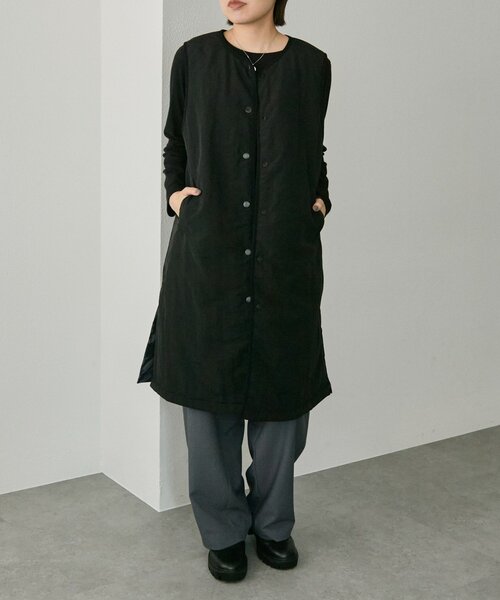 ear PAPILLONNER（イアパピヨネ）の「《撥水/手洗い可》sampo×earベスト付きリバーシブルコート（その他アウター・レディース・ブラック/ブラウン・FREE）」の6枚目の写真