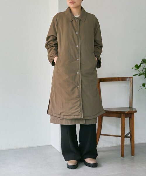 撥水/手洗い可》sampo×earベスト付きリバーシブルコート（その他