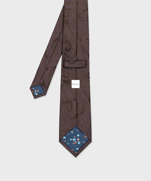 美品 ポールスミス ネクタイ ハイブランド ソリッドタイ 無地 光沢 希少 茶色 シルクソリッドカラー タイ（ピンクゴールド） ｜ポール・スミス