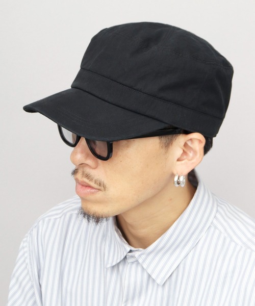 【新品】ワークキャップ ブラック 日本製 ウォッシュ加工 綿ナイロン ワイドつば クラシックワークキャップ つば