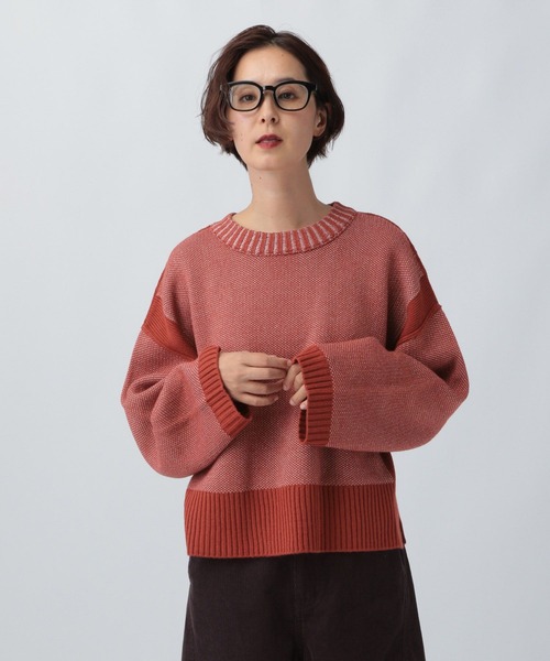 LEPSIM（レプシィム）の「7ゲージリバーシブルプルオーバー　525639（ニット/セーター・レディース・オフホワイト/ダークオレンジ/ネイビー・FREE）」の4枚目の写真