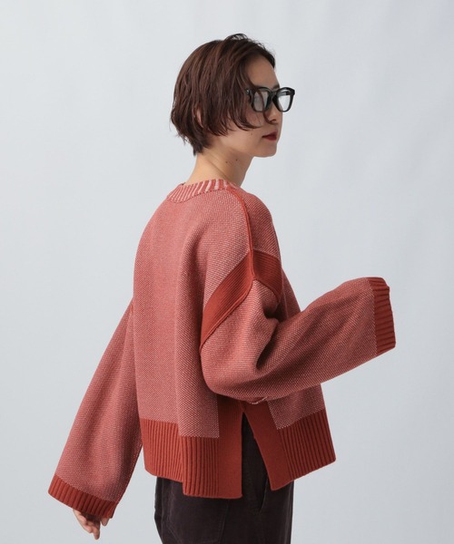 LEPSIM（レプシィム）の「7ゲージリバーシブルプルオーバー　525639（ニット/セーター・レディース・オフホワイト/ダークオレンジ/ネイビー・FREE）」の6枚目の写真