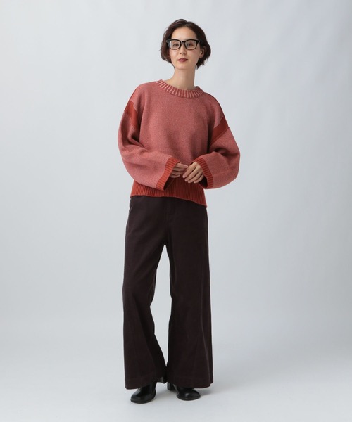 LEPSIM（レプシィム）の「7ゲージリバーシブルプルオーバー　525639（ニット/セーター・レディース・オフホワイト/ダークオレンジ/ネイビー・FREE）」の9枚目の写真