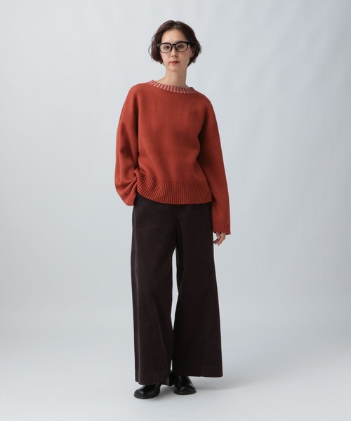 LEPSIM（レプシィム）の「7ゲージリバーシブルプルオーバー　525639（ニット/セーター・レディース・オフホワイト/ダークオレンジ/ネイビー・FREE）」の12枚目の写真