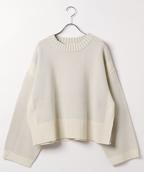 LEPSIM（レプシィム）の「7ゲージリバーシブルプルオーバー　525639（ニット/セーター・レディース・オフホワイト/ダークオレンジ/ネイビー・FREE）」の14枚目の写真