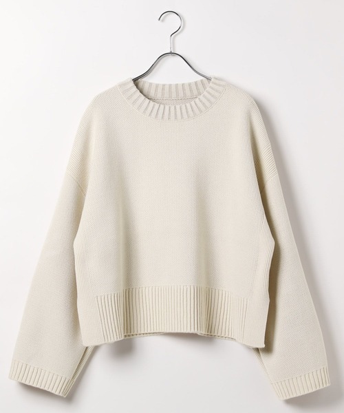 LEPSIM（レプシィム）の「7ゲージリバーシブルプルオーバー　525639（ニット/セーター・レディース・オフホワイト/ダークオレンジ/ネイビー・FREE）」の15枚目の写真