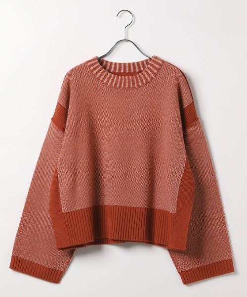 LEPSIM（レプシィム）の「7ゲージリバーシブルプルオーバー　525639（ニット/セーター・レディース・オフホワイト/ダークオレンジ/ネイビー・FREE）」の16枚目の写真