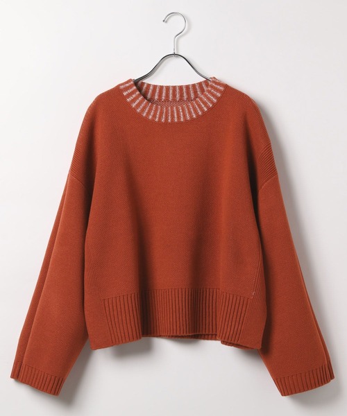 LEPSIM（レプシィム）の「7ゲージリバーシブルプルオーバー　525639（ニット/セーター・レディース・オフホワイト/ダークオレンジ/ネイビー・FREE）」の17枚目の写真