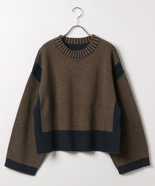 LEPSIM（レプシィム）の「7ゲージリバーシブルプルオーバー　525639（ニット/セーター・レディース・オフホワイト/ダークオレンジ/ネイビー・FREE）」の18枚目の写真