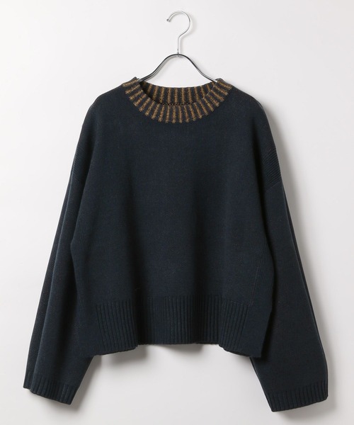 LEPSIM（レプシィム）の「7ゲージリバーシブルプルオーバー　525639（ニット/セーター・レディース・オフホワイト/ダークオレンジ/ネイビー・FREE）」の19枚目の写真