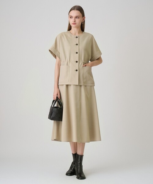 ANAYI(アナイ)の「【セットアップ対応商品】ドライツイルギャザースカート(スカート・レディース・ベージュ/ブラウン・36/38/34)」の15枚目の写真
