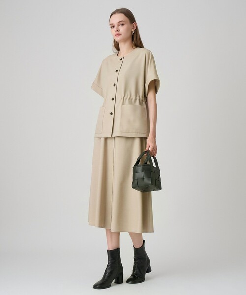 ANAYI(アナイ)の「【セットアップ対応商品】ドライツイルギャザースカート(スカート・レディース・ベージュ/ブラウン・36/38/34)」の16枚目の写真
