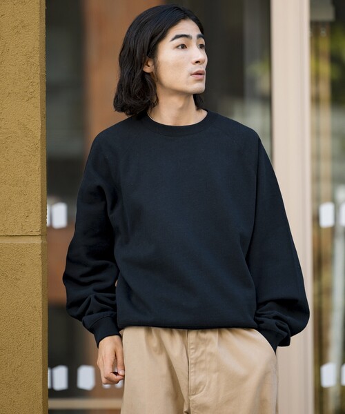 FREAK'S STORE(フリークスストア)の「限定展開 12oz Short Length ヘビーウェイト ラグランスリーブ スウェット/ショート丈(スウェット・メンズ・ブラック/ネイビー/アッシュグレー/スミクロ/杢グレー・SMALL/MEDIUM/LARGE)」の16枚目の写真