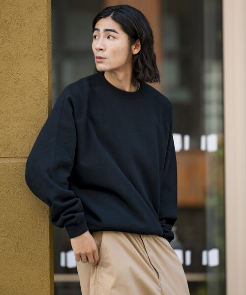 FREAK'S STORE(フリークスストア)の「限定展開 12oz Short Length ヘビーウェイト ラグランスリーブ スウェット/ショート丈(スウェット・メンズ・ブラック/ネイビー/アッシュグレー/スミクロ/杢グレー・SMALL/MEDIUM/LARGE)」の19枚目の写真