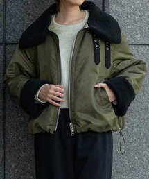 Munich | ナイロンツイル×シープボアフライトブルゾン(ミリタリージャケット)