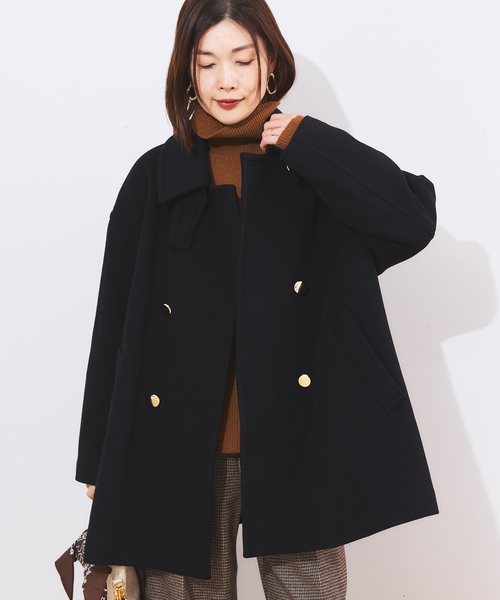 セール】《追加》SUPER120/MANTECOステンカラーショートコート（ステン