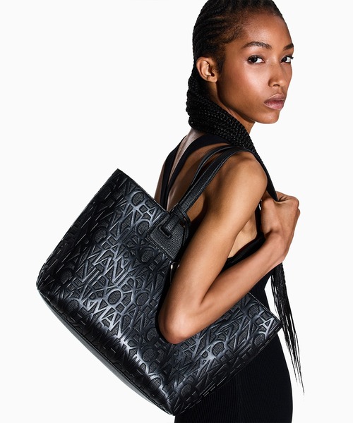 ARMANI EXCHANGE オンライン限定　リバーシブルトートバッグブラック ARMANI EXCHANGE オンライン限定 リバーシブルトートバッグブラック