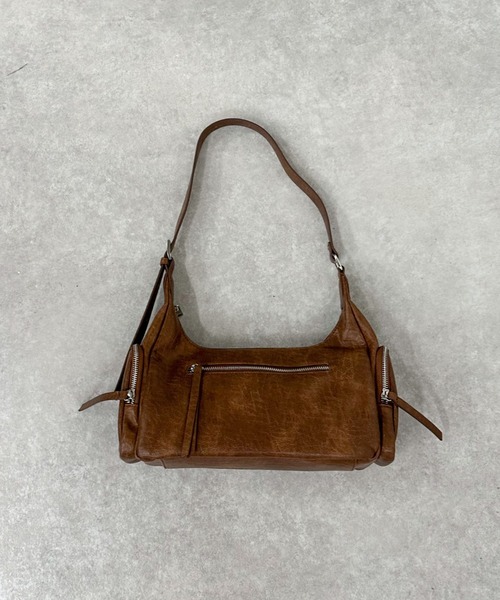 archives（アルシーヴ）の「サイドポケットワンハンドルバッグ（ハンドバッグ・レディース・ワイン/ブラック/ブラウン・FREE）」の9枚目の写真