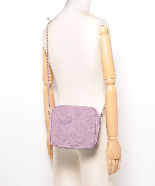tsumori chisato CARRY（ツモリチサトキャリー）の「ショルダーバッグ　ツモリチサト　なみねこししゅう（ショルダーバッグ・レディース・ブラック/ラベンダー/グリーン・FREE）」の8枚目の写真