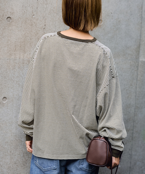 ≪追加≫ミジンボーダーロンT（Tシャツ/カットソー）｜FRAMeWORK