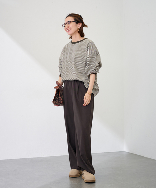 ≪追加≫ミジンボーダーロンT（Tシャツ/カットソー）｜FRAMeWORK