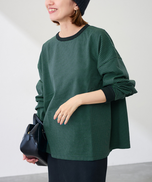 FRAMeWORK ミジンボーダーロンT FRAMeWORK｜≪追加予約≫ミジンボーダーロンT | Rakuten Fashion