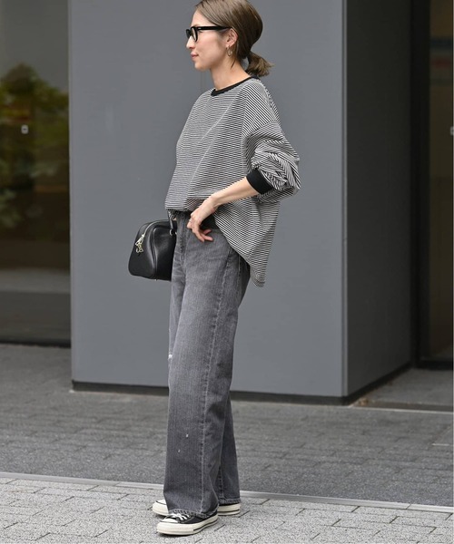 ≪追加≫ミジンボーダーロンT（Tシャツ/カットソー）｜FRAMeWORK