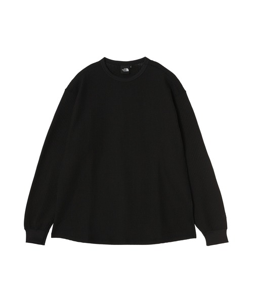 THE NORTH FACE(ザノースフェイス)の「THE NORTH FACE L/S Warm Waffle Crew NT62436(Tシャツ/カットソー・メンズ・ブラック/ホワイト・MEDIUM/LARGE/X-LARGE/SMALL)」の1枚目の写真