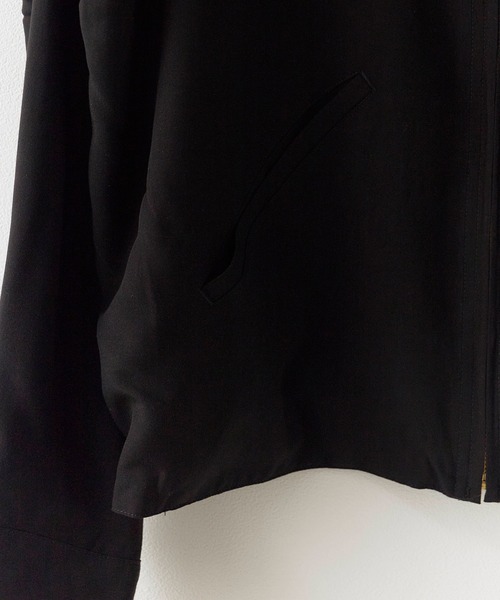 TOWNCRAFT(タウンクラフト)の「TOWNCRAFT/タウンクラフト 50S ROCKBILLY RAYON JACKET レーヨンジャケット 無地 オンブレチェック柄 ライトアウター メンズ レディース 2026年 夏 夏服 秋服(ブルゾン・メンズ・ブラック/グレー/グリーン・M/L)」の7枚目の写真