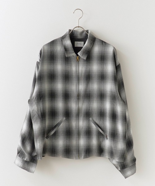 TOWNCRAFT(タウンクラフト)の「TOWNCRAFT/タウンクラフト 50S ROCKBILLY RAYON JACKET レーヨンジャケット 無地 オンブレチェック柄 ライトアウター メンズ レディース 2026年 夏 夏服 秋服(ブルゾン・メンズ・ブラック/グレー/グリーン・M/L)」の17枚目の写真