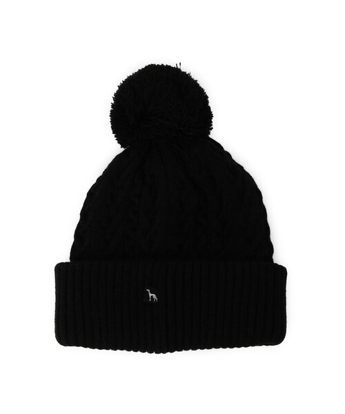 adabat（アダバット）の「【ADABAT NAVY】サルーキケーブルワッチ（ニットキャップ/ビーニー・レディース・ライトグレー系9/ブラック・00）」の4枚目の写真