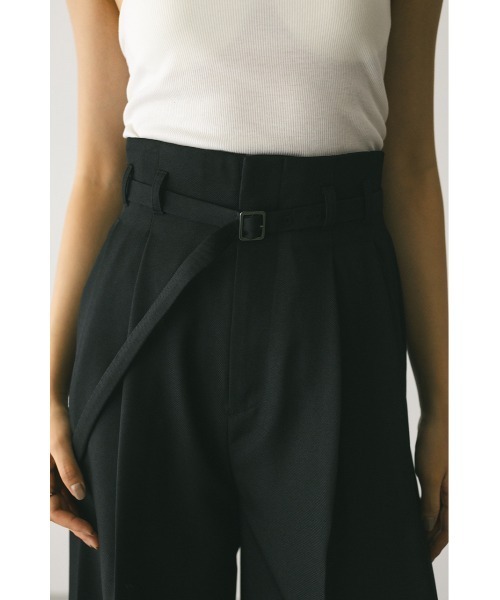 STYLEMIXER(スタイルミキサー)の「ハイウエストワイドベルトパンツ(スラックス・レディース・ブラウン/ブラック/グレー・SMALL/MEDIUM)」の8枚目の写真