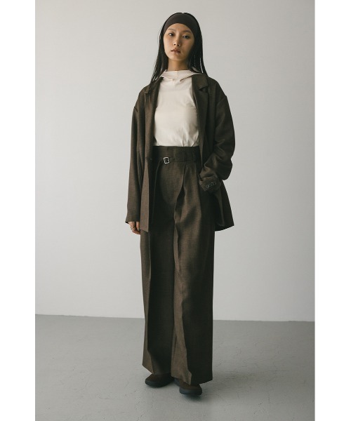 セール】ハイウエストワイドベルトパンツ（スラックス）｜STYLEMIXER