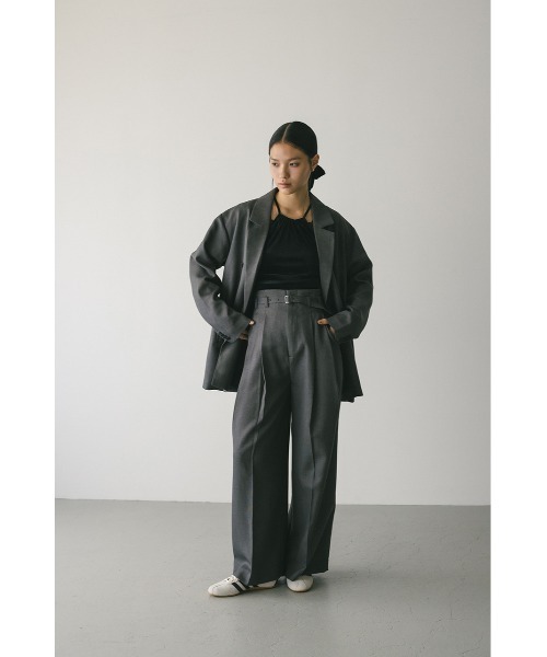 STYLEMIXER(スタイルミキサー)の「ハイウエストワイドベルトパンツ(スラックス・レディース・ブラウン/ブラック/グレー・SMALL/MEDIUM)」の14枚目の写真