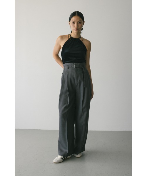 STYLEMIXER(スタイルミキサー)の「ハイウエストワイドベルトパンツ(スラックス・レディース・ブラウン/ブラック/グレー・SMALL/MEDIUM)」の15枚目の写真