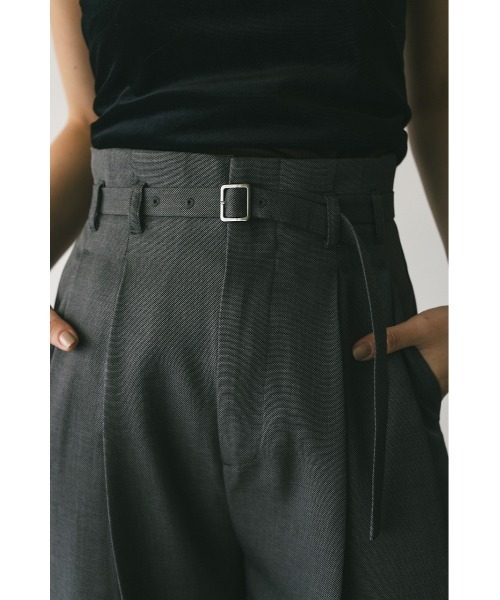 STYLEMIXER(スタイルミキサー)の「ハイウエストワイドベルトパンツ(スラックス・レディース・ブラウン/ブラック/グレー・SMALL/MEDIUM)」の16枚目の写真