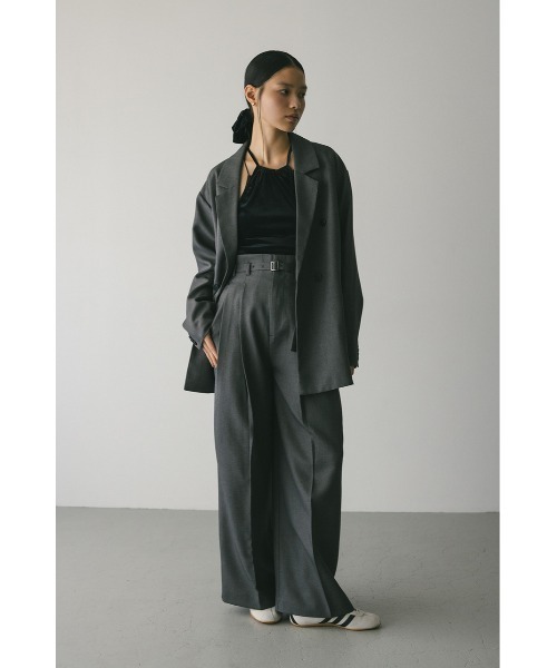 STYLEMIXER(スタイルミキサー)の「ハイウエストワイドベルトパンツ(スラックス・レディース・ブラウン/ブラック/グレー・SMALL/MEDIUM)」の13枚目の写真