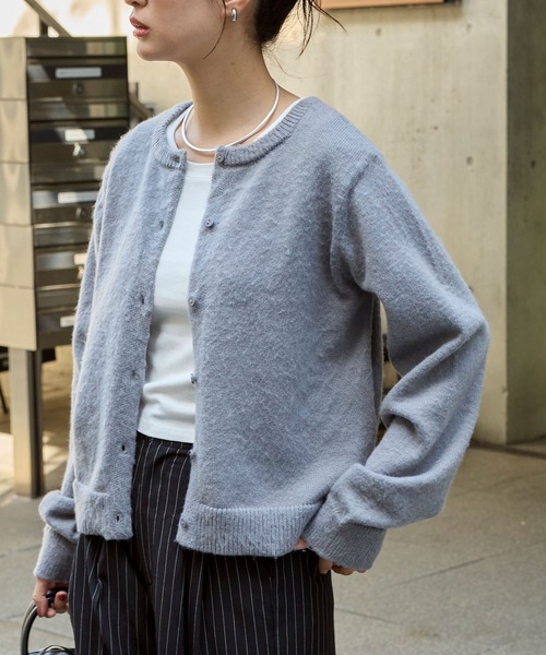 MONO-MART（モノマート）の「2WAYクルーネックモヘアタッチニット