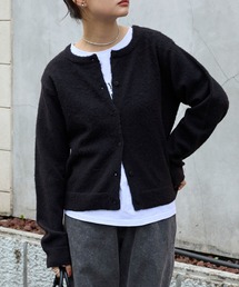 MONO-MART（モノマート）の「2WAYクルーネックモヘアタッチニットカーディガン（カーディガン/ボレロ・レディース）」