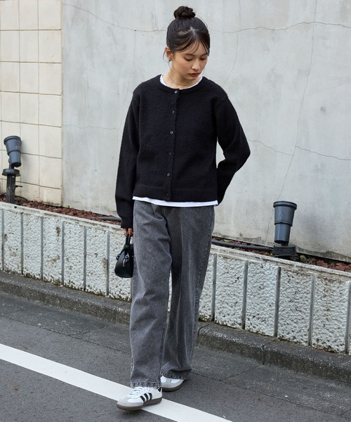 2WAYクルーネックモヘアタッチニットカーディガン MONO-MART│MONO