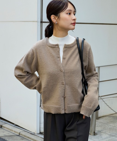 MONO-MART（モノマート）の「2WAYクルーネックモヘアタッチニット